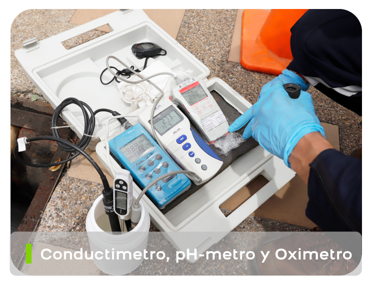 Conductimetro, pH-metro y Oximetro