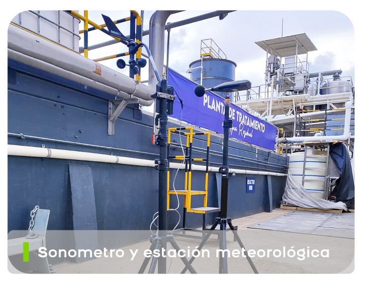 Sonómetro y estación meteorológica