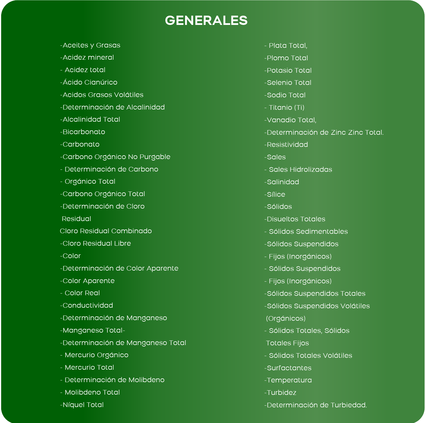 Analisis Agua